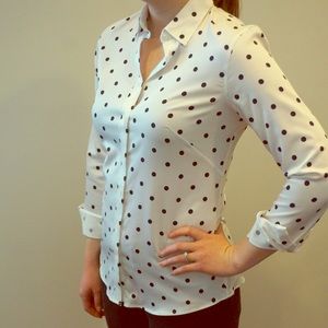 NWT Polka-dot Button Down